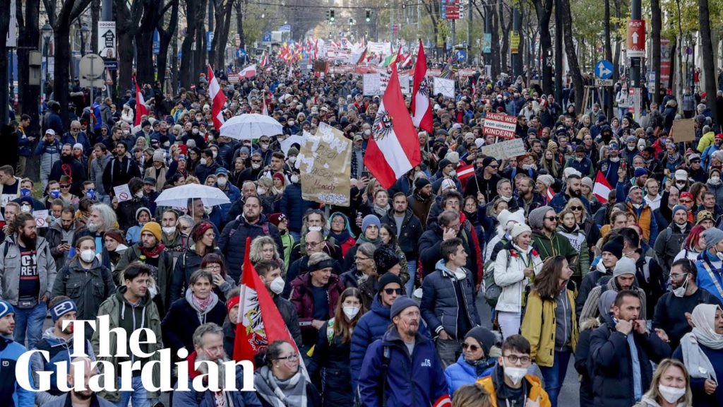 ‘I want my freedom back’: thousands in Austria protest against Covid lockdown