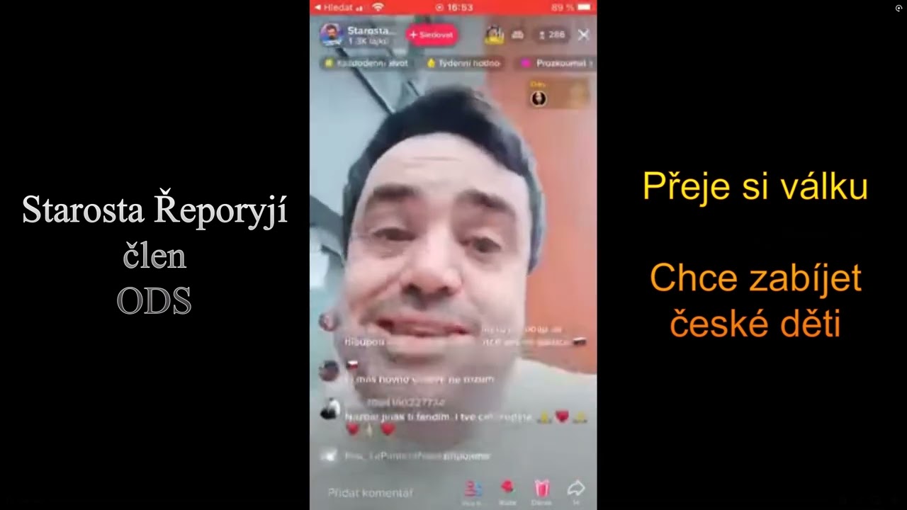 ODS a jejich starosta Řeporyjí PAVEL NOVOTNÝ si přeje válku a chce zabíjet děti