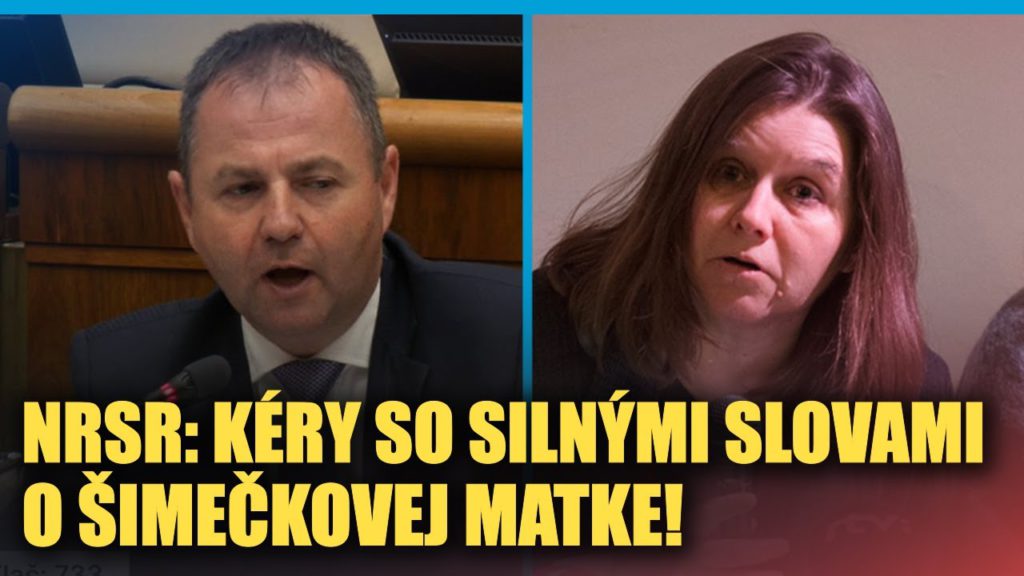 Kéry v NRSR so SILNÝM prejavom k Šimečkovej matke, o médiách to povedal na plné ústa