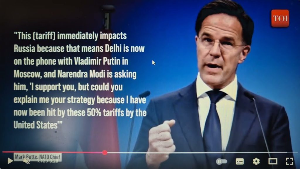 „Premiér Indie Modi řekl Putinovi…“: ohromující prohlášení šéfa NATO Rutteho o indicko-ruských…