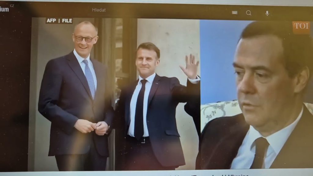 Putinův spojenec Medveděv sdílí „DVĚ ŠPATNÉ ZPRÁVY“ pro Macrona a Merze; „Trump je ještě živý a…“