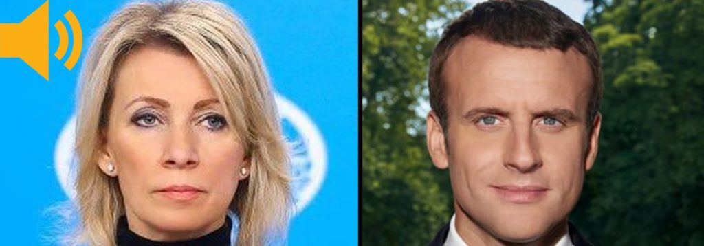 Zacharovová okamžite reaguje na Macronove slová o Putinovi: TAKÉTO reči nebude Moskva tolerovať