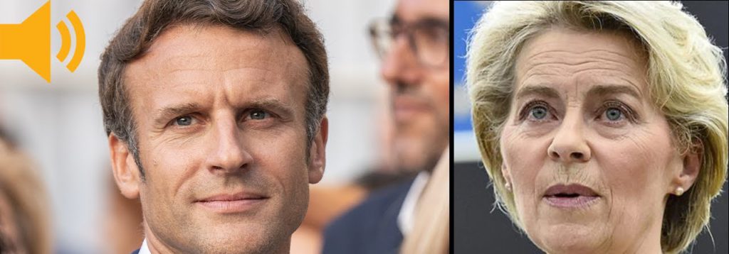 Macron VYSMIAL Ursulu von der Leyenovú pre JEJ NÁPAD s múrom dronov a európski lídri len mlčali