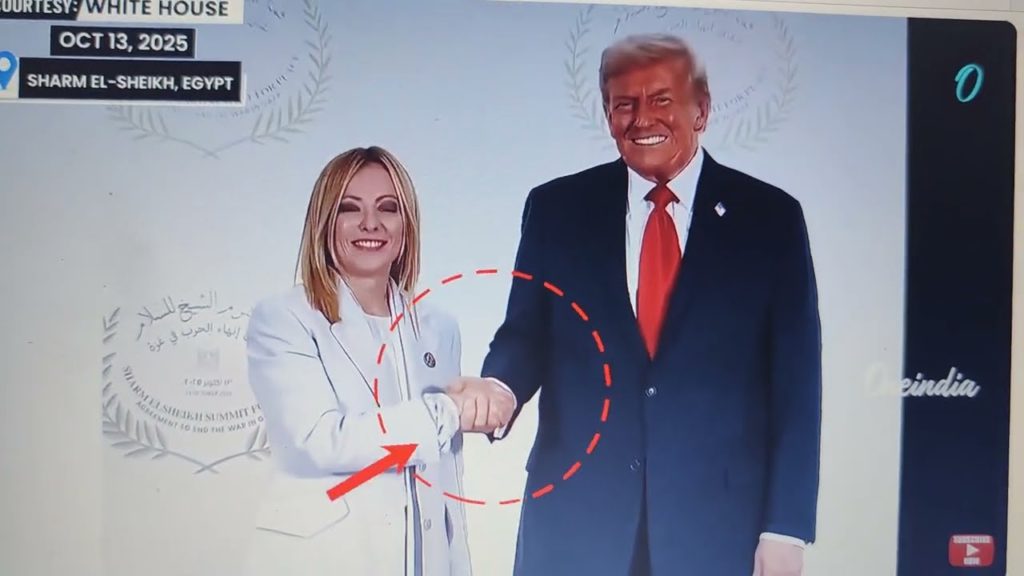 Meloniové EPICKÉ „koulení očima“ ZACHYCENO NA KAMEŘE v době, kdy Trump odmítá pustit její ruku…