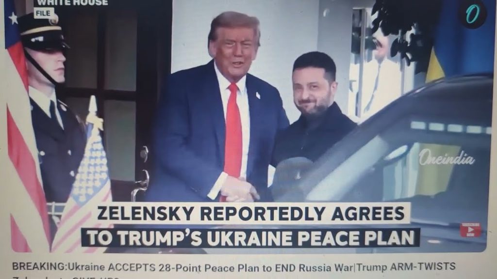 PŘERUŠENÍ ZPRÁV: Ukrajina PŘIJÍMÁ Trumpův 28-bodový mírový plán pro UKONČENÍ rusko-ukrajinské…