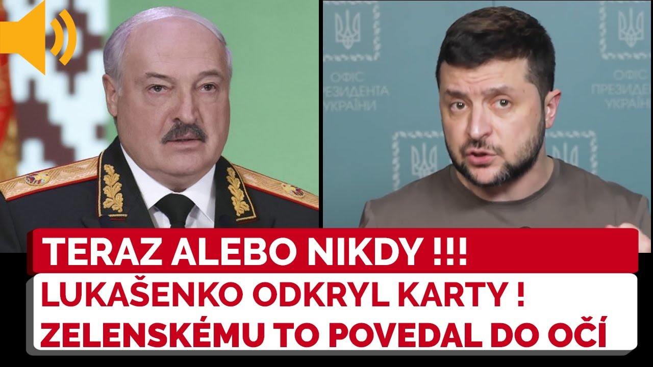Lukašenko prekvapuje. ODHALIL, čo sa deje v zákulisí a ako vníma Putin a Zelenský mier