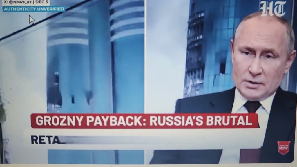 Putinova odvetná vlna za Groznyj zasáhla Ukrajinu několik hodin po návratu Vladimíra Putina z Indie.