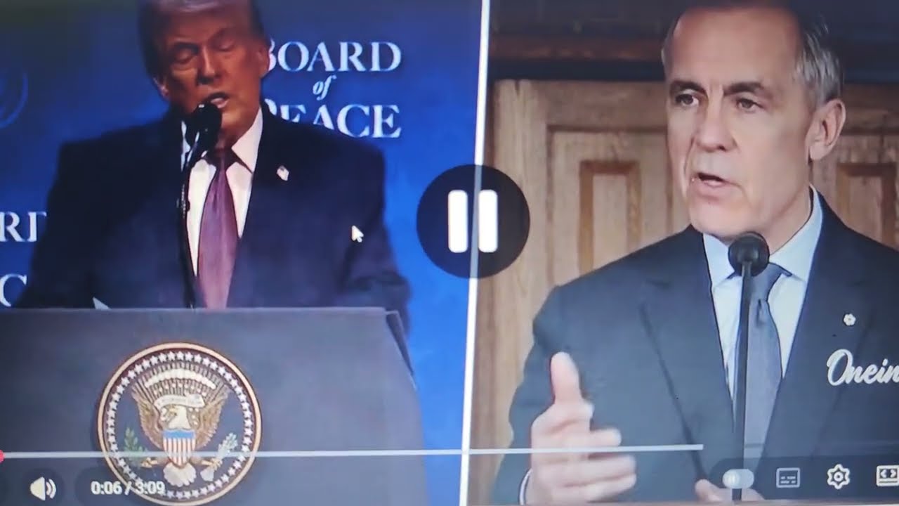 Donald Trump VYHODIL Kanadu ze svého „Výboru míru“ po projevu premiéra Carneyho v Davosu, ve…