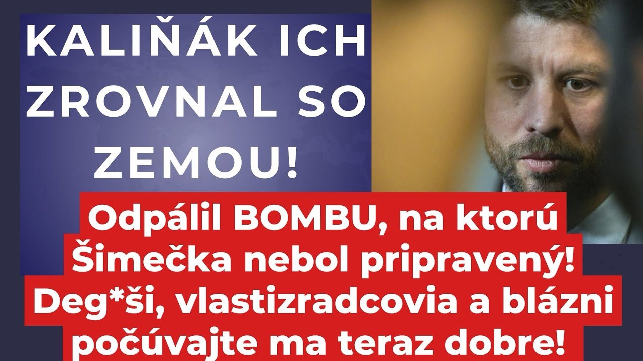 KONIEC HRY! Kaliňák vytiahol dôkazy a Šimečkovi zamrzol úsmev