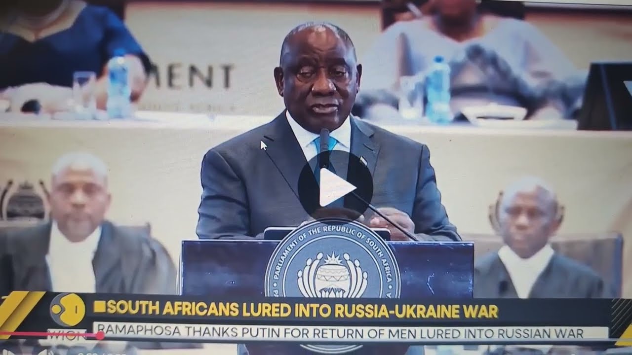 Rusko-ukrajinská válka: jihoafrický prezident Cyril Ramaphosa děkuje Vladimíru Putinovi za vrácení..