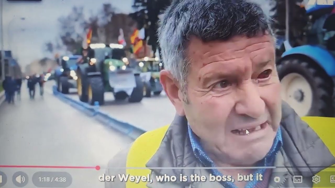 Traktory zaplavily náměstí v Madridu při masovém protestu proti obchodní dohodě s Mercosurem…