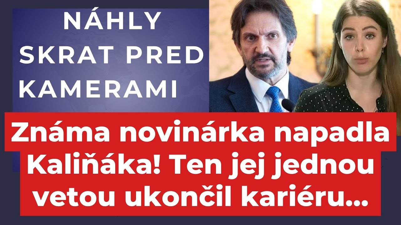 Známa novinárka chcela nachytať Kaliňáka! Odpoveď ju zaskočila