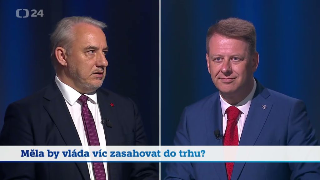Duel viceprezidenta HK Tomáše Prouzy s předsedou ČMKOS Josefem Středulou (24. 5. 2026)