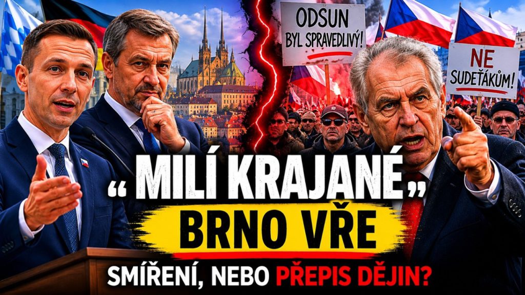 Jasné zprávy: Brno v plamenech sporů – Zeman proti sjezdu – Sudety znovu dělí Česko