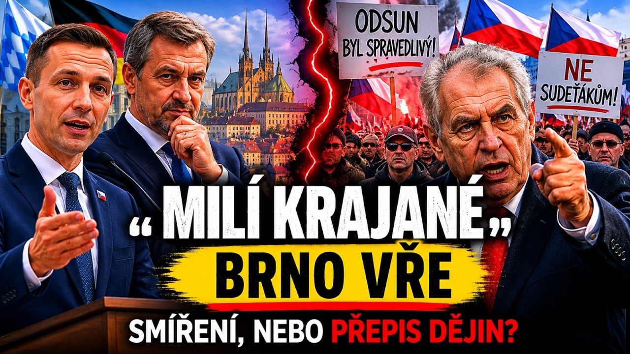 Jasné zprávy: Brno v plamenech sporů – Zeman proti sjezdu – Sudety znovu dělí Česko