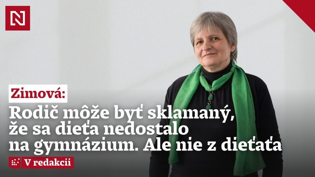 Terapeutka Zimová: Rodič môže byť sklamaný, že sa dieťa nedostalo na gymnázium. Ale nie z dieťaťa
